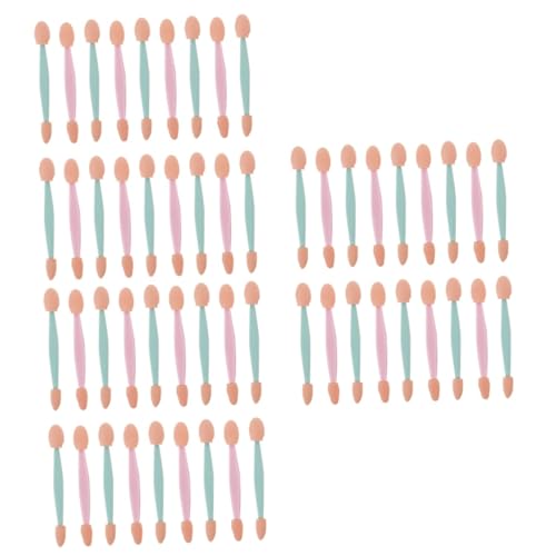 FRCOLOR 3 Sets Makeup Eyeshadow Brush Kit Double-ended Eye Shadow Applicators Soft Sponge Tips Disposables Easy to Carry Ideal for Cosmetologists Random Color