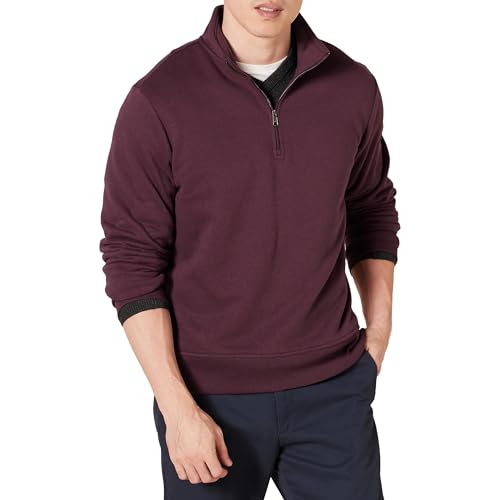 Amazon Essentials mens Long-sleeve Quarter-zip Fleece Sweatshirt
