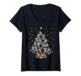 Photo Gallery donna manatee, cappello di babbo natale per albero di natale maglietta con collo a v Photo Gallery donna manatee, cappello di babbo natale per albero di natale maglietta con collo a v