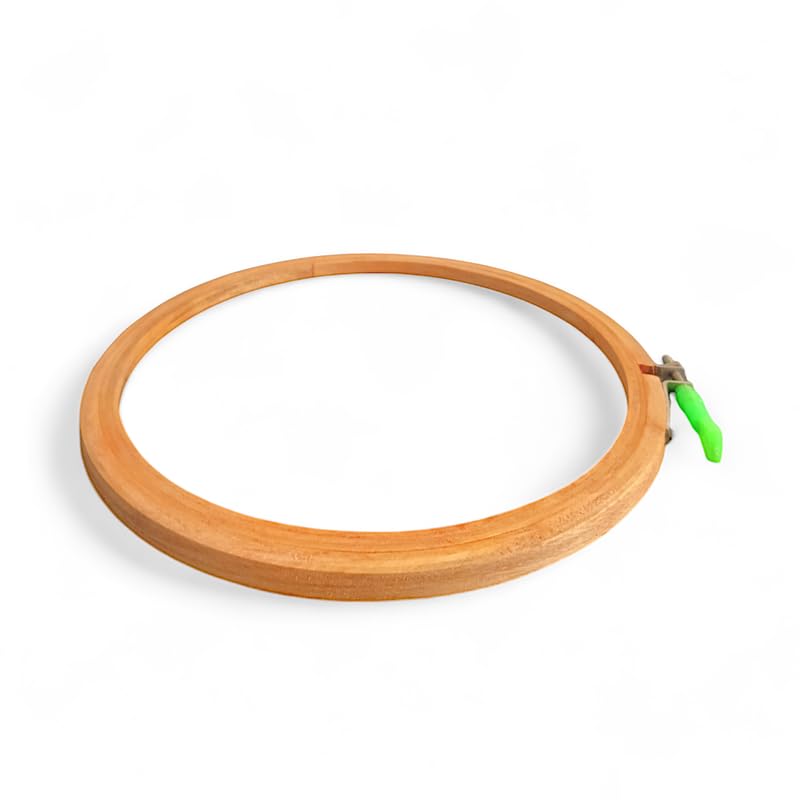 8 INCH Embroidery Wooden Hoop(3 PLY, Pack of 1),Wooden Hoop Ring for Embroidery Kit,Wooden Embroidery Hoop Ring Frame,Wooden Frames for Craft Hoop Frame,Mini Wooden Hoop,Hand Embroidery Frame Wooden-image-32