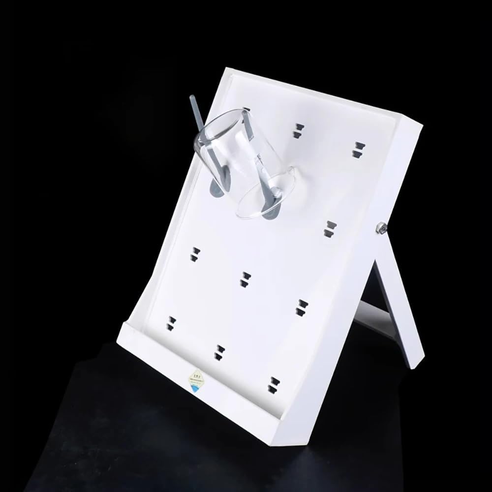12-Rod Universal Lab Drying Rack for Beakers/Flasks/Test Tubes - Acid/Alkali Resistant with Drip Tray & Foldable Stand