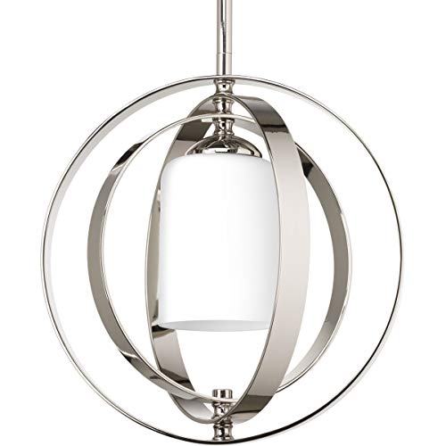 Progress Lighting P7077-104 Equinox 1-Lt. Small Foyer Lanthern with Etched Opal glass shade