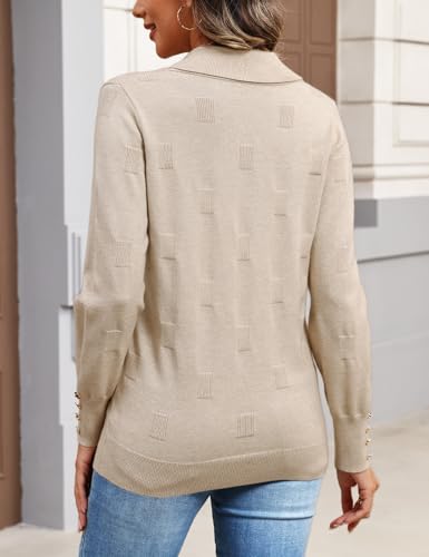 VIMPUNEC Womens Long Sleeve V Neck Sweaters Trendy Lightweight Pullover Fall Knit Jumper Tops2