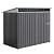 JY QAQA 6x4 FT Metal Outdoor Garden Storage Shed,Waterproof Metal Garden Sheds with Window and Lockable Double Door,Weather Resistant Steel Tool Storage House Shed for,Garden,Patio,Lawn, Dark Grey
