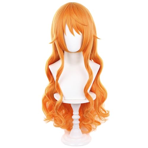 HIROAKIYA Nami Cosplay Wig Long with Wig Cap, Length approx.75cm