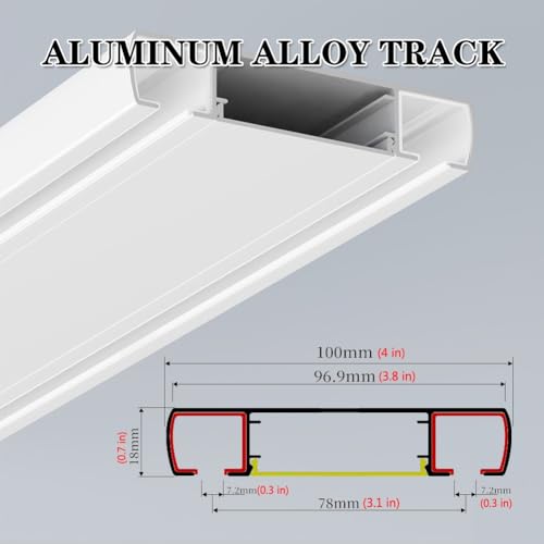 Riel divisor de habitación de 460 cm para privacidad en techos de salón 3