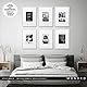 MONOKO® Wohnzimmer Poster Set - Premium Bilder Set für Schlafzimmer - Stilvolle Wandbilder - 6er Set ohne Rahmen (Set fashion poster schwarz-weiß, 6x A4 (21 x 29,7cm))