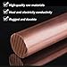 Copper round bar, Copper Rod 99.9% T2 Solid Round Bar 500mm Conductive Metal Stock for Electrical Craft Machining DIY Industrial Use(3.5mm)