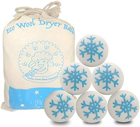Wool Dryer Balls 6 Pack Organic Eco Superior Quality Reusable Tumble Laundry Drying Balls Natural Fabric Softener & Anti-Static(7cm) by MG MULGORE