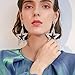 Rhinestone Big Star Sparkly CZ Statement Dangle Earrings 925 Sterling Silver Post Stud Exaggerate Crystal Stars Fashion Lightweight Trendy Dangling Hypoallergenic Festival Christmas Wedding Birthday Party Jewelry Dainty Gifts for Friends Fans