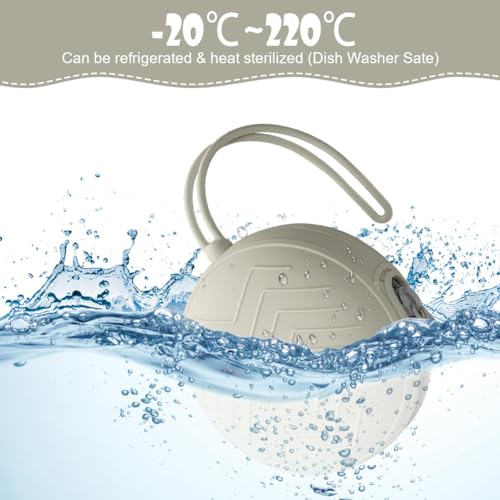 Aolso Silikon Baby Schnullerbox, Aufbewahrung Schnullerhalter Case, BPA-Frei Schnullertasche, Tragbare Schnulleraufbewahrung Box, Wasserdicht Schnullerbox, Mädchen & Junge (Hellgrau)