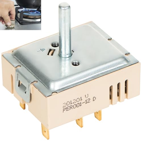 DG44-01006B Dual Burner Infinite Switch Compatible with Samsung Range Stove Oven Surface Element Control Switch Replaces PER001-12D Fits NE59J and NE58K Series