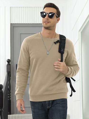 MAGCOMSEN Men's Sweatshirts Sherpa Lined, Heavyweight Fleece Pullover, Warm Crewneck Winter Sweatshirt4