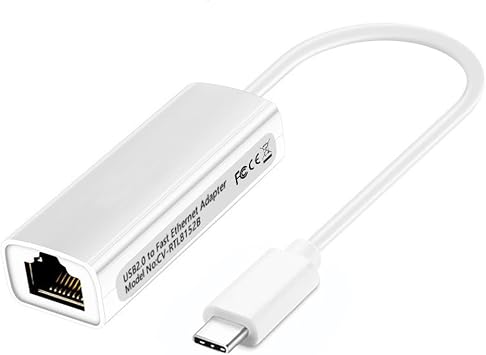 USB C to Ethernet Adapter RJ45 to USB-C LAN Network Adapter Type-C Ethernet LAN Network Connector for MacBook Pro Air RJ45 Connector for iPad iMac for iPhone 15 Pro Max for Dell XPS for Galaxy