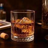 Whiskey Glass Set 6 - Whisky Glasses - Crystal Clear Tumbler Set for Scotch, Bourbon, Cocktails & Old Fashioned, 300 ml Stylish Heavy Base Glassware for Bar, Home, Party & Gift, WHISKEYGLASS