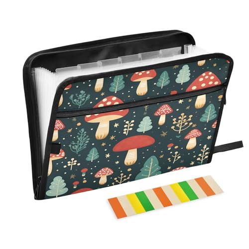 Trieur extensible 13 poches A4 classeur soufflet rouge zip