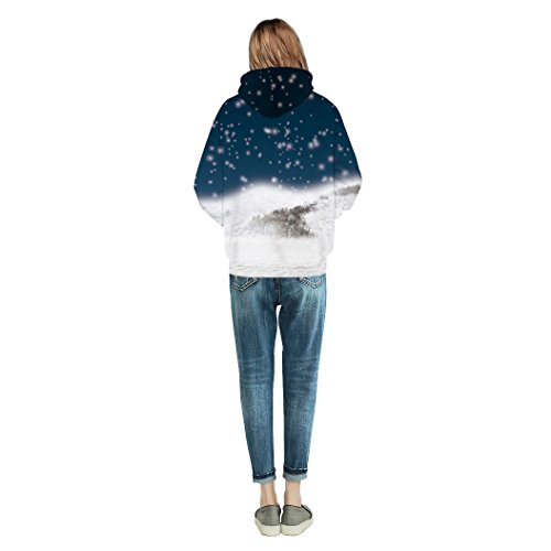 Image of Couple Cute 3D Santa Print Ugly Christmas Kangaroo Pocket Sweatshirt Hoodies Pullover
