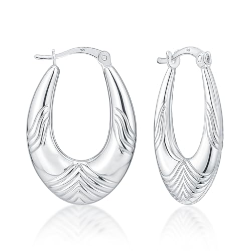 Créoles en argent 925 LeCalla pour femme au design crevette classique et élégant