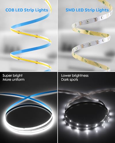 Tira de LED COB flexible 10m 6000K 24V con fuente 120W miniatura 6