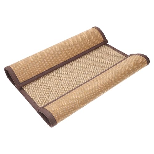 Artibetter Esterilla de Tatami Tejida de Bambú Natural 40X60 CM Cojín de Asiento Unisex para Meditación y Dormitorio Alfombra de Suelo Fina de 15 CM Cómoda y Transpirable para Interior y