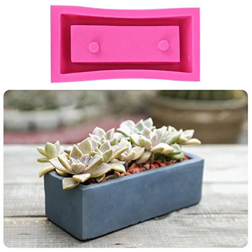 Rectangle Concrete Flower Pots Molds Succulent Planter Silicone Molds Cement Polymer Clay Gypsum Mould Home Garden Decor #TOP5