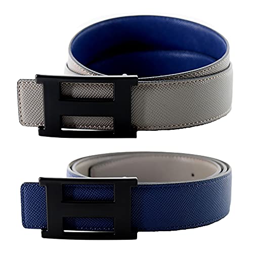 Dinamit Jeans Unisex Genuine Leather Casual Dress Belt with Buckle and Reversible Strap - (Available in 2 Sizes)
