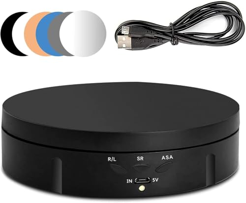 【 Ampiamente usato 】: è possibile utilizzare questo piattaforma girevole per l'esposizione di gioielli, elettronica digitale, per orologi e altri piccoli prodotti, mostre a tema, vetrine, espositori di prodotti. Il supporto girevole consente ai fotografi di fare presentazioni con una vista a 360 gradi, offrendoti una visione a 360 gradi del prodotto.