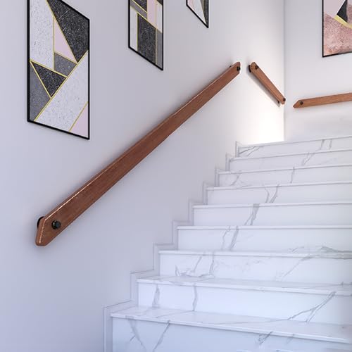 Kit de barandilla antideslizante para escaleras con soportes, barandillas redondas para escaleras para niños mayores, barra de apoyo, kit completo de riel de agarre