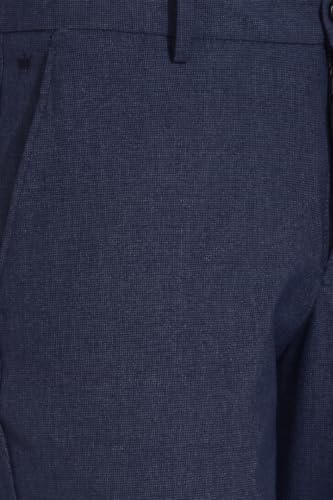 Image of Louis Philippe Men's Slim Fit Mid Rise Premium Fabric Checks Formal Trouser