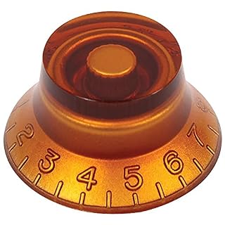 Guitar Tech GT654 Lot de 2 Boutons de Potentiomètre Ambré - Les Beatles, Paul McCartney, John Lennon, RIngo Starr, George Harrison