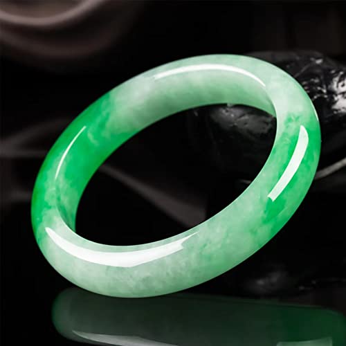 Bracelet de jade birman vert flottant naturel de qualité supérieure 59mm