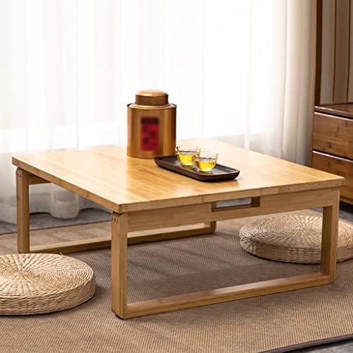 Table basse style japonais plateau bambou pour libérer l'espace du salon - 5
