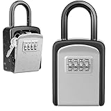 Key Lock Box Wall Mounted, [5 Keys Capacity] Diyife Portable Combination Lock Box For House Key, Key