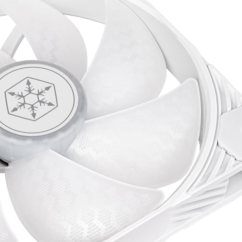 Image of Silverstone Technology Shark Force 140 White Colored ARGB Performance Enhanced 140mm PWM Fan with Addressable RGB (ARGB), SST-SF140W-ARGB