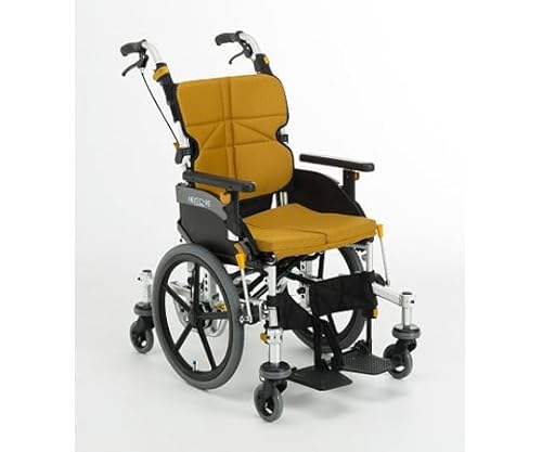 松永製作所 車椅子・介護用品 ネクストコア・くるり 介助型車いす・中床用 ハイブリッドタイヤ仕様 オレンジ NEXT-81B HB F-1