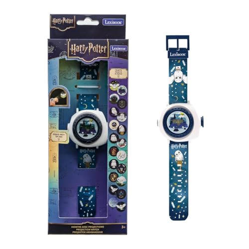 Image of LEXIBOOK, Harry Potter Hedwig Digital Projection Watch, 20 Images Projector, Adjustable Strap, Rotating Lens Ring, Time and Date Display, Battery Included, Dark blue, DMW050HP1