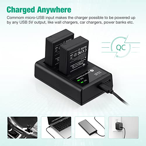 Firstpower Np-W126 Np-W126S Battery (2-Pack) And Usb Dual Charger For Fujifilm X100V, X100F, X-A5, X-A10, X-E4, X-Pro2, X-Pro3, X-T1, X-T2, X-T3, X-T10, X-T20, X-T30, X-T30 Ii, X-T100, X-T200 Finepix #TOP4