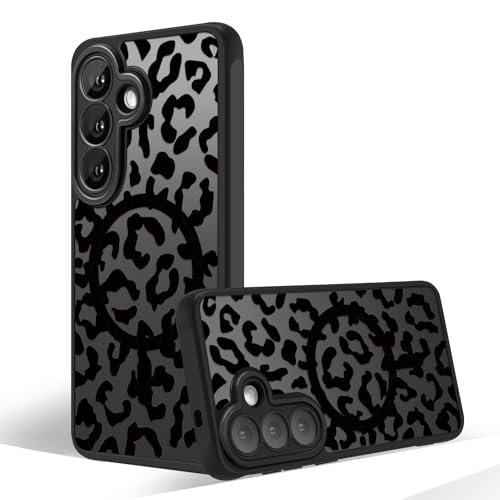 Oxytter Magnetic Case for Samsung Galaxy S26 [Compatible with MagSafe] Cute Black Leopard Case for Women Girls Soft TPU Bumper Hard PC Back Anti-Fall Shockproof Protective Slim Cover A4 by Oxytter - Used condition - US$8.61