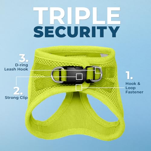 Voyager Step-in Pet Harness - All Weather Mesh, Adjustable Step in Harness for Cats and Dogs by Best Pet Supplies - 307S Lime Green, M by Best Pet Supplies - Image 5