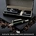 Wordsworth & Black Majesti Fountain Pen-(Green), Luxury Case, 24K Gold Finish; 18K Gilded Medium Nib- Ink Cartridges, Refillable Ink Converter-Calligraphy Pen-Best Business Gift Set for Men & Women