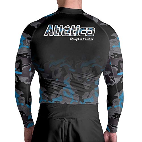 Camisa Surf Camuflado Azul Atletica Esportes Tamanho:G;Cor:Preto