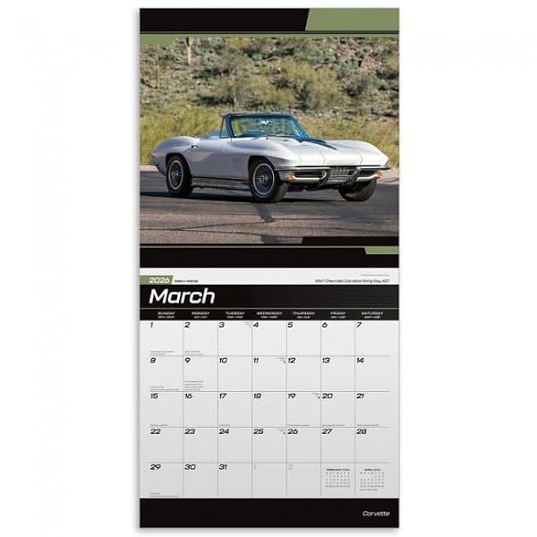 2025-2026 C1-C8 Corvette 16 Month Calendar - Wall Calendar Sept 2025 Through Dec 2026 - For Easy Organizing/Scheduling by SR1 Performance - Image 3