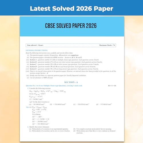 Image of PW CBSE Question & Concept Bank Class 12 Chemistry 2027 Chapterwise & Topicwise | NCERT Exemplar Concept Maps PYQs Mock Test 50% Competency Based Questions | Solved By Shourya Mam & Aakash Sir
