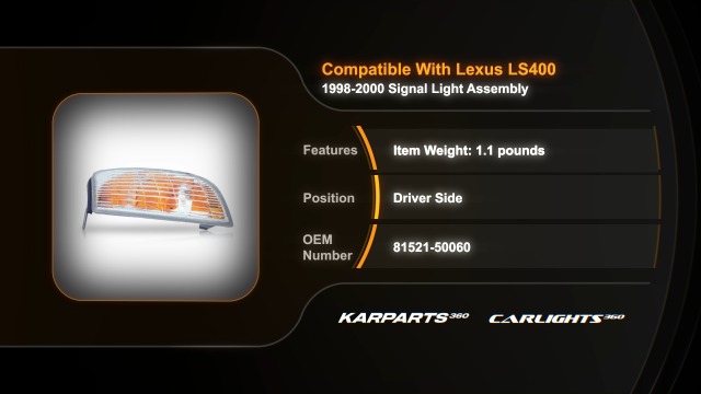 Amazon.com: For 1998 1999 2000 Lexus LS400 Signal Light Assembly