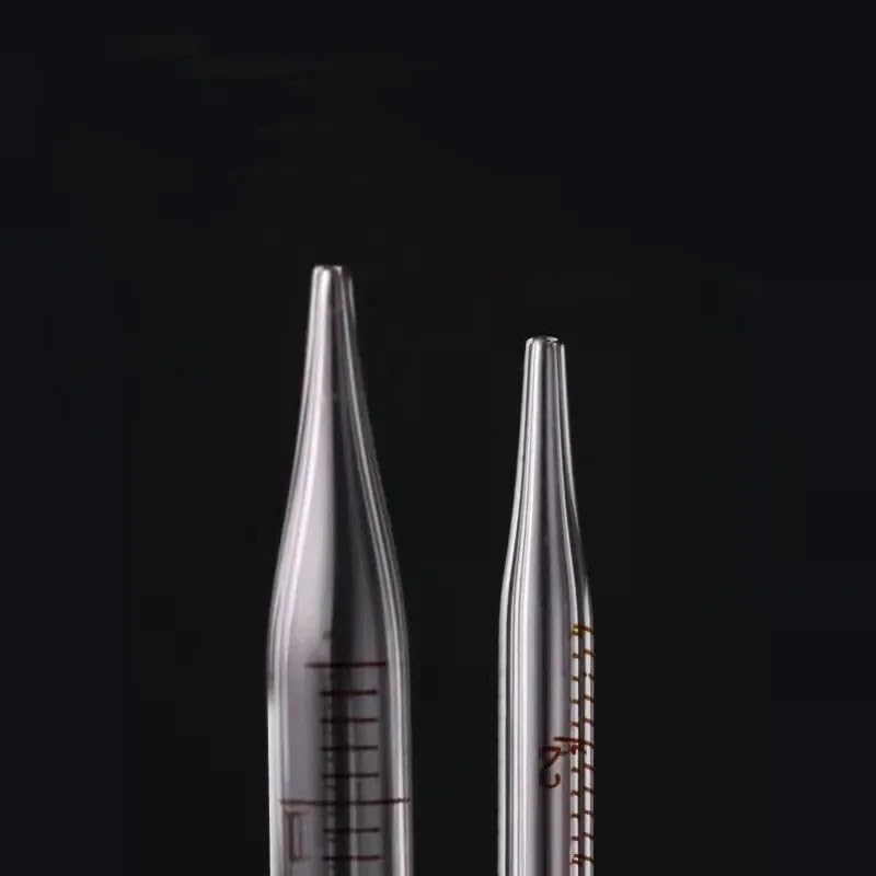 sprzęt laboratoryjny Zakraplacz do pipety szklanej z podziałką, obj. Pipeta transferowa 0,5 ml/1 ml/2 ml/3 ml/5 ml/10 ml z gumową główką(1ml 4pcs)