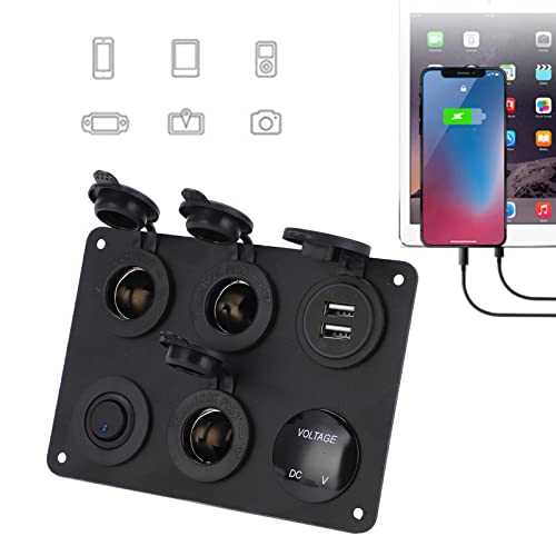 Panel de interruptor de 6 bandas impermeable para salpicaderos de coches y barcos 2