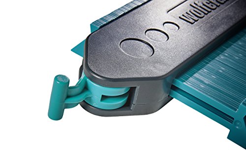 wolfcraft Geling Set Laminat- und Designboden einpassen I 6976000 I Komplettset aus Universalwinkel, Konturenlehre und Laminat-Einpasser I Set zum Einpassen von Böden