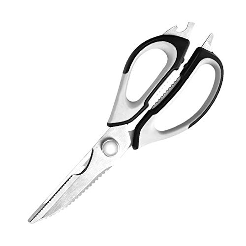 AIKENR Tijeras de cocina multifunción de acero inoxidable, tijeras de cocina con cubierta de cuchilla, tijeras de cocina resistentes de acero inoxidable para cortar aves de corral, carne, hierbas Cover