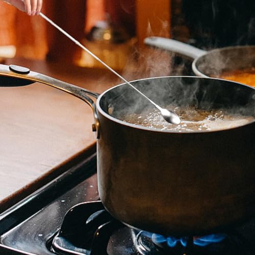 2 Pcs Ausziehbare Gabel Löffel,Gabel Einziehbarer Set Edelstahl Teleskopgabel Teleskoplöffel Verlängerungsgabel Löffel 20-64 cm Edelstahl Teleskoplöffel für BBQ, Toasten,Abendessen,Obst,Dessert