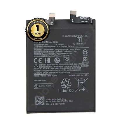 Image of BP45 Battery for Redmi 12 pro (4600mAH) Battery with 1 Year Warranty** (N212)